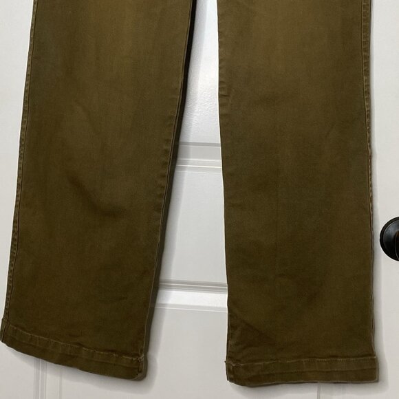 Anthropologie Unpublished Parker Pants 32 Olive Green High Rise Straight Leg - Picture 4 of 8